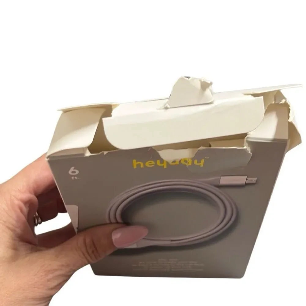 Heyday 6' Micro-USB to USB-A Round Cable Cool Gray/Silver‎ Open Box Android